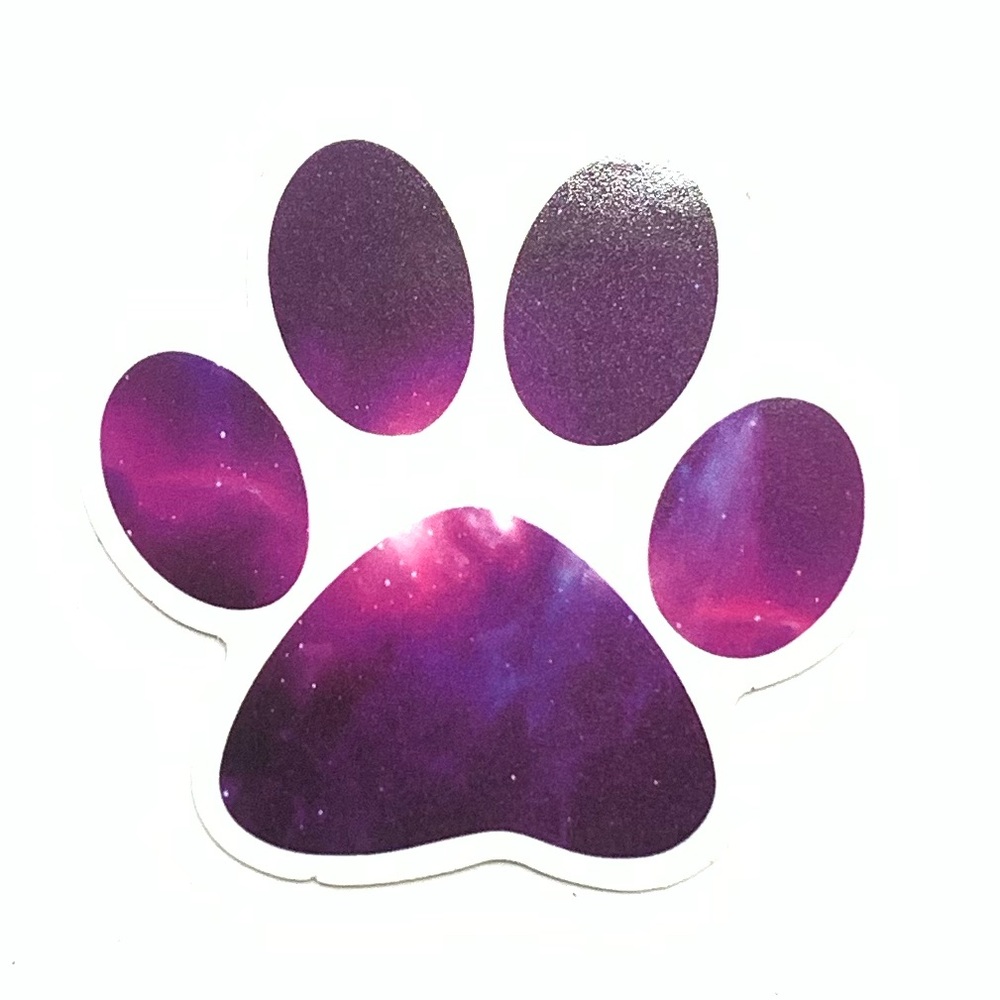 Galaxy Paw Vinyl Sticker - Picture 1 of 2
